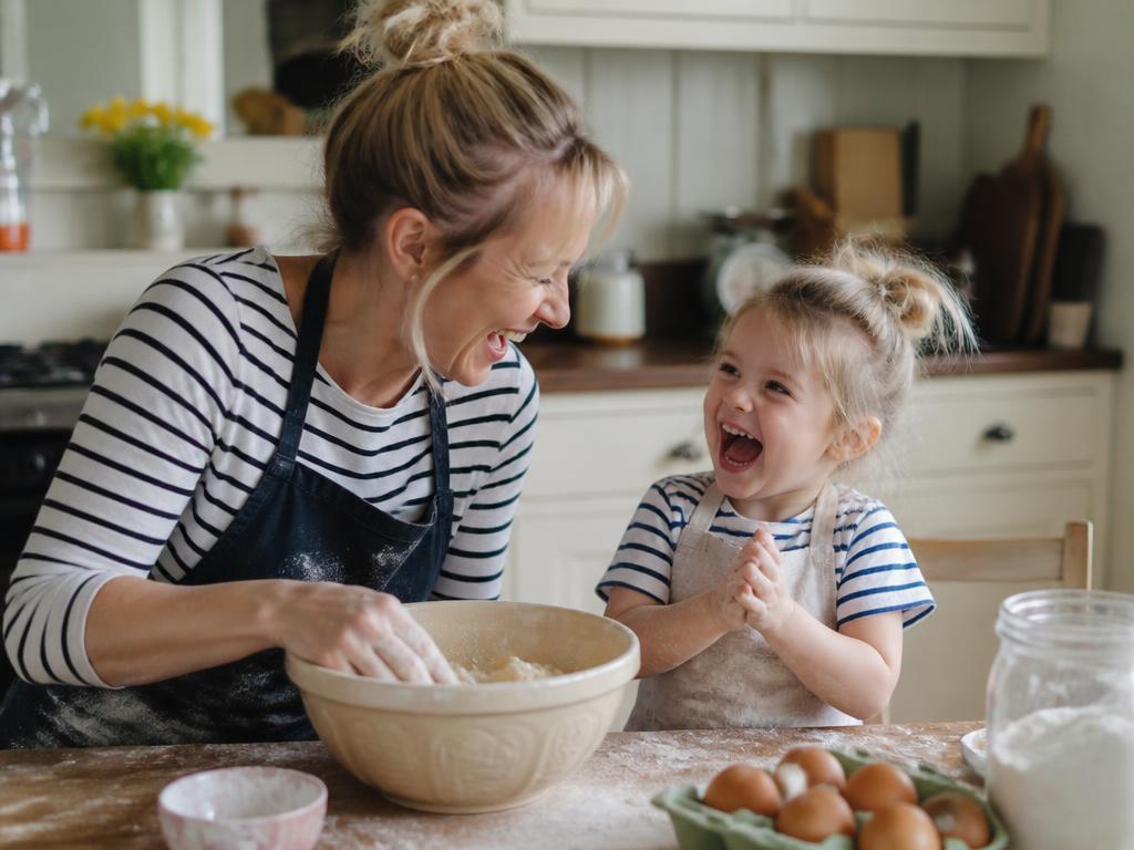 Super Mums sharing a meal with a child